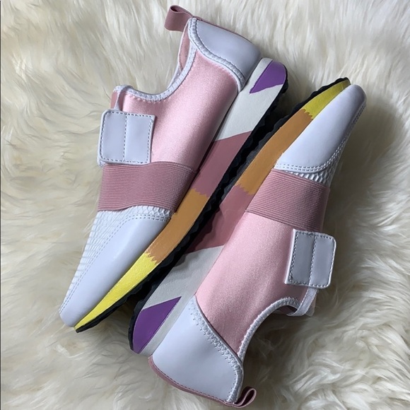 Brash Sneaker Pastel pink slip on Streetwear color block 8.5 women’s new - Picture 6 of 8